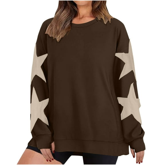 Youyipin Fall Sweatshirts for Women 2024 Trendy Long Sleeve Oversized Sweatshirt Comfort Thicken Crew Neck Fitting Sweatshirt