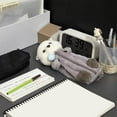 thumbnail image 4 of FHBVT Cute Doll Pen Bag Ins Wind Large Capacity Polyester Stationery Storage Bag Soft Short Plush Animal Design Multi-Purpose For Pens Cosmetics Keys Headphones School Office Home Students Adults, 4 of 6