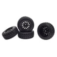 thumbnail image 2 of Pack of 4 Nylon Remote Control Short Course Truck Tire Portable Replace Auto Tyre Part Accessories Replacement for Traxxas Slash Black Type 2, 2 of 8