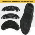 thumbnail image 3 of 6 Pairs Shoe Heel Plate Tap, Shoe Heel Side Worn Repair Rubber Patch, Replacement Kit(black) - style:style4, 3 of 6