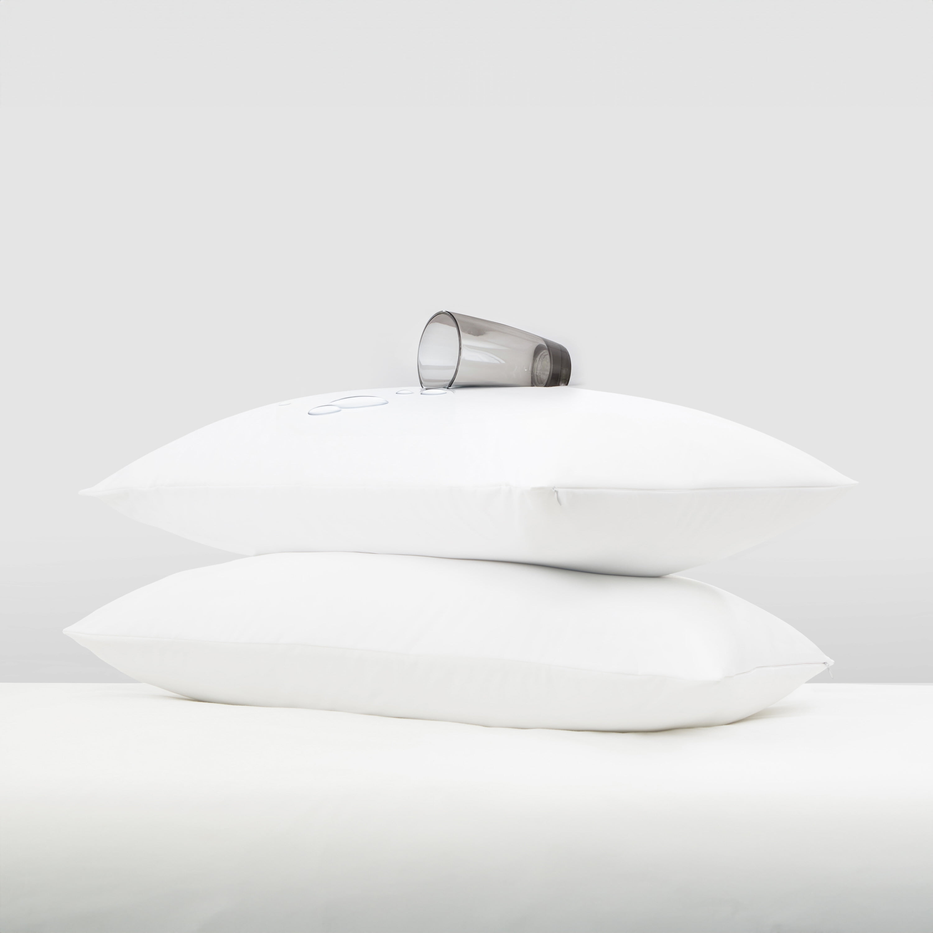 Noble Linens 2 Pack Pillow Protector - 100% Polyester Jersey Knit, King