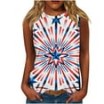 thumbnail image 2 of Wiyuqeen Womens USA Star Stripes Fourth July Tanks Sleeveless Crwe Neck Patriotic Tanks 4th of July Party Shirts Plus Size Summer Tanks, 2 of 5
