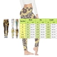 thumbnail image 4 of Gibobby Leggings Termicos Mujer Pantalones yoga deportivos cintura alta ajustados moda informal para mujer Leggings con estampado girasol y leopardo（Caqui， XXL), 4 of 4