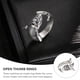 thumbnail image 3 of 2pcs coincidentes pareja anillos thumb círculo anillo abierto envoltura anillo anillo de finger anillo, 3 of 8