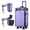 ForgetMeNo Purple, variant on Byootique Aluminum Rolling Makeup Train Case with Table Salon Charm Cosmetic Organizer, ForgetMeNo Apricot
