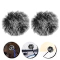 thumbnail image 2 of Shisuyan 2PCS Microphone Cover Furry Windscreen Cover for Lapel Microphone Microphone Cover Lapel Headset Windscreen Cover, 2 of 9