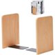 thumbnail image 1 of Sujetalibros para estanterías, 1 par de sujetalibros de madera, sujetalibros para libros, sujetalibros antideslizantes, sujetalibros resistentes, para el hogar, la escuela, la biblioteca, 1 of 4