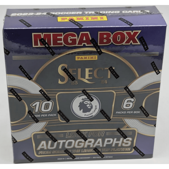 2023-24 Panini Select Premier League EPL Soccer Factory Sealed Mega Box 60 Cards