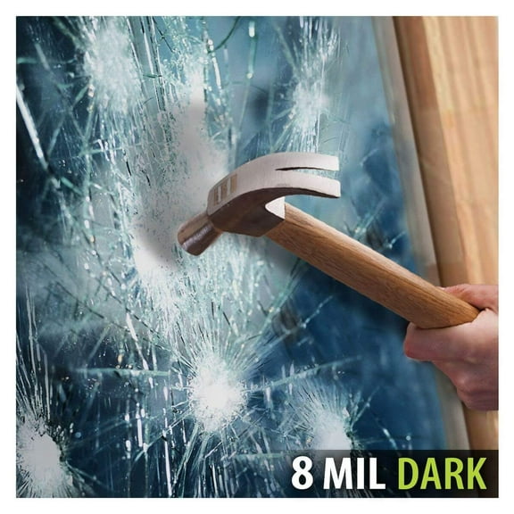 BDF S8MB20 Security and Daytime Privacy 8 Mil Black 20 (Dark) Window Film 36in X 24ft