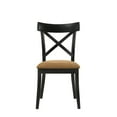 thumbnail image 3 of ACME Hillary Side Chair (Set-2), Brown Leather Aire, Walnut & Black Finish, 3 of 3