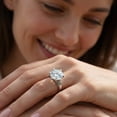 thumbnail image 5 of Pompeii Certified 3 Ct Diamond Solitaire Engagement Cigar Ring 14k White Gold Lab Grown, 5 of 5