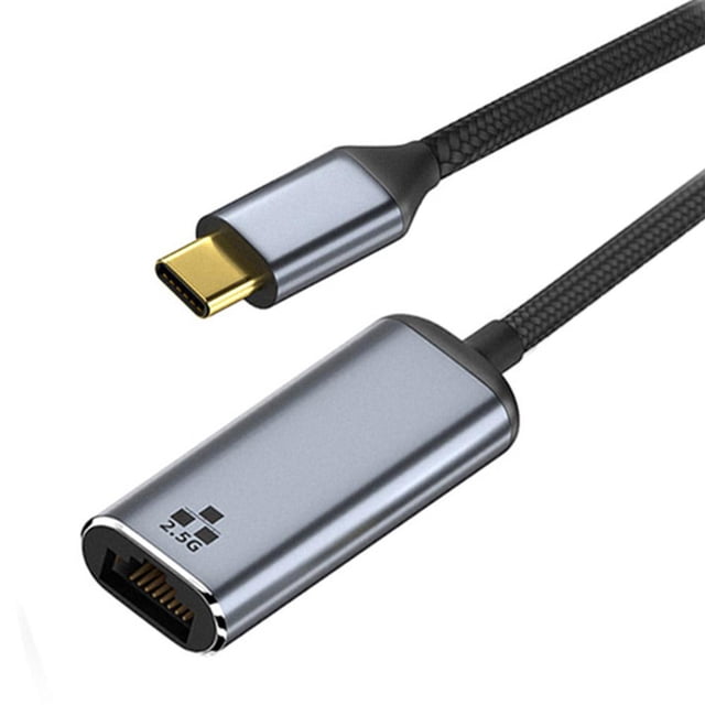 Adaptador Ethernet tipo C a 2.5G Convertidor de adaptador USB de red Gigabit de alta velocidad Tmvgtek Para estrenar