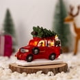 thumbnail image 4 of Milue Vintage Red Truck with Christmas Tree LED Lights Ornaments Home Tabletop Decor, 4 of 10