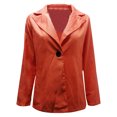 thumbnail image 4 of VEKDONE 2025 Liquidation Blazer à Col Cranté Manches Longues à Simple Boutonnage Veste de Costume Ample pour Femmes, 4 of 8