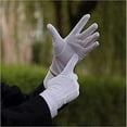 thumbnail image 4 of 3 Pairs White Polyester Marching Gloves, Formal Tuxedo Honor Guard Parade Gloves, 4 of 4