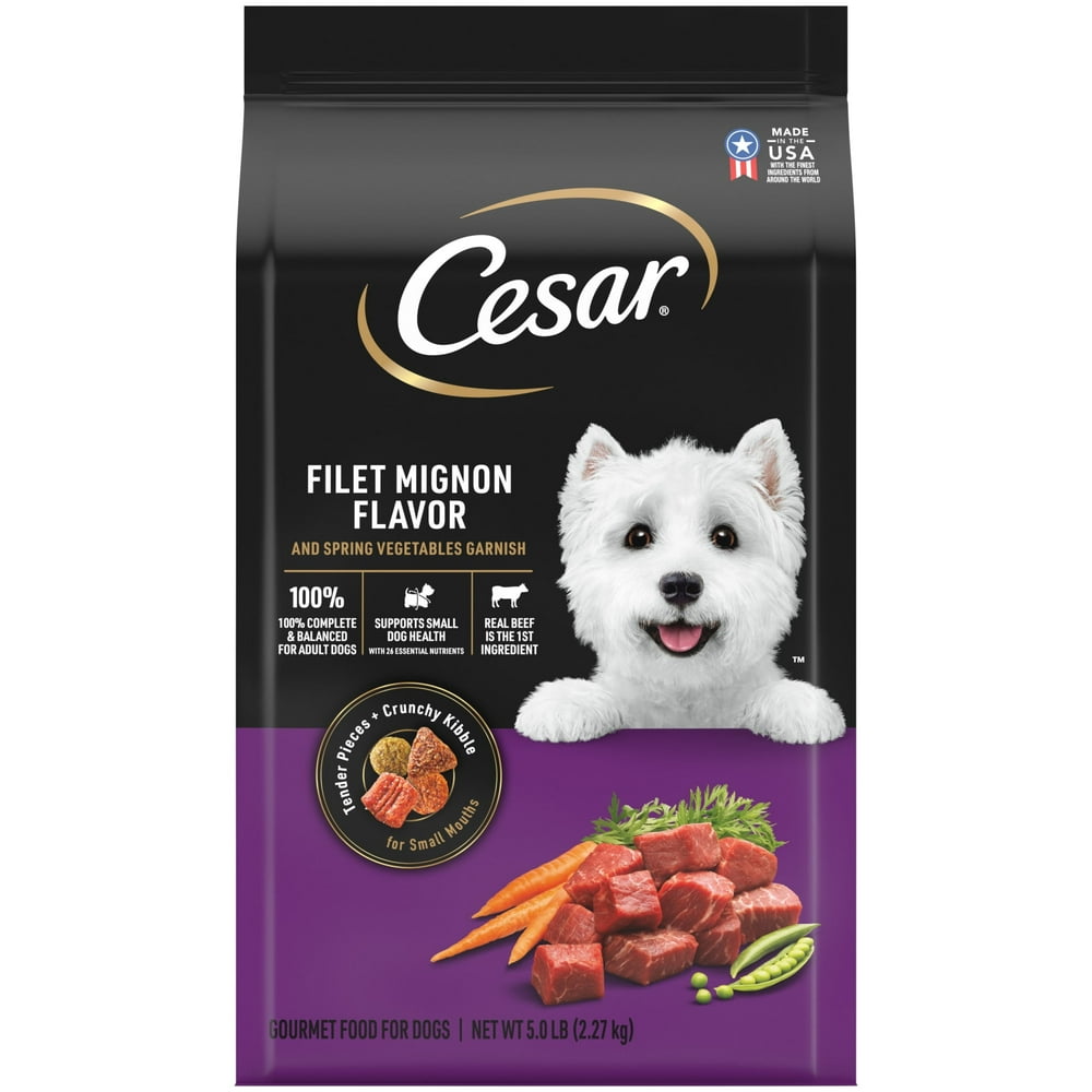 Cesar Filet Mignon And Spring Vegetables Dry Dog Food, 5 Lb Bag