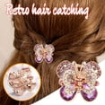 2024 New Rare Crystal Rhinestone Butterfly Clips Small Bangs Clip Bow