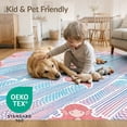 thumbnail image 4 of ODIKA 6'x9' Washable Area Rug Easy Care, Non-Shedding, Scale Whimsical Ocean Fish Ombre Mermaid Gradient Refined Structured for Queen Size Bedroom Under Bed Master Suite, 4 of 7