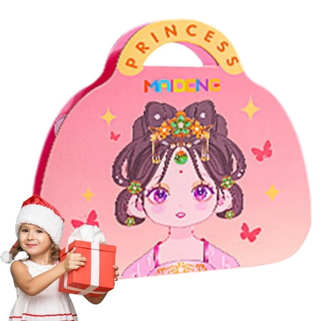 Lona Make Up Games For Girls Princess Dress-Up Set Makeup Play on Paper Girls Travel Toys Princess Coloring Book Makeup Game Book for Kids pretty well
