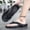 Gray, variant on Men Black Split Block Sole Thong Flip Flops Wave Massage Insole One-Piece EVA Shock Absorbing Outdoor Beach Slippers