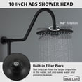thumbnail image 6 of Boyel Living 10 in Wall Mounted Shower System Bathroom Rainfall Shower Head with Handheld Shower,Explicitly fitted 2-function Luxury Shower Faucet Set in Matte Black, 6 of 11