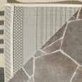 thumbnail image 5 of Safavieh Courtyard Caroline Striped Indoor/Outdoor Area Rug, Gray/Bone, 2'7" x 2'7" Round, 5 of 10