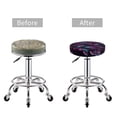thumbnail image 5 of Bingfone13 Inch Padded Round Bar Stool Cover Cushion With Elastic Fabric Round Chair Seat - Purple Butterfly, 5 of 7