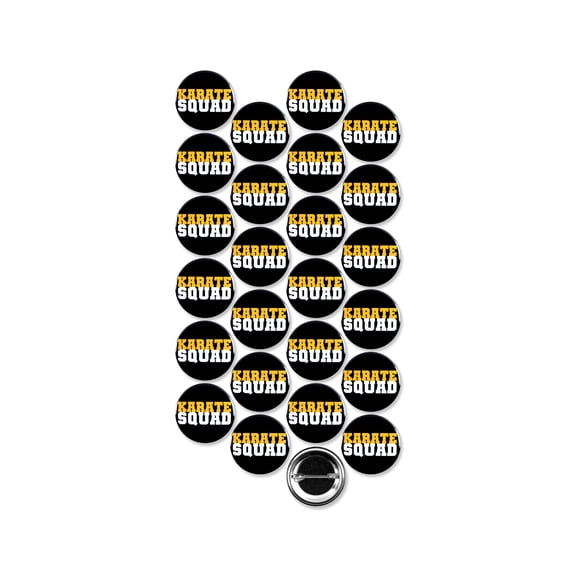 25 Pack - Karate Squad Martial Arts Sport Pinback Buttons - 1.5 Inch
