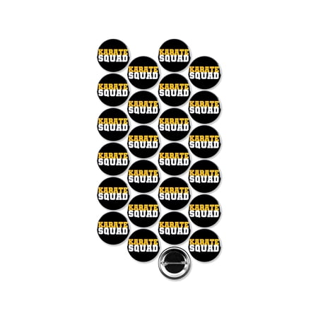 25 Pack - Karate Squad Martial Arts Sport Pinback Buttons - 1.5 Inch