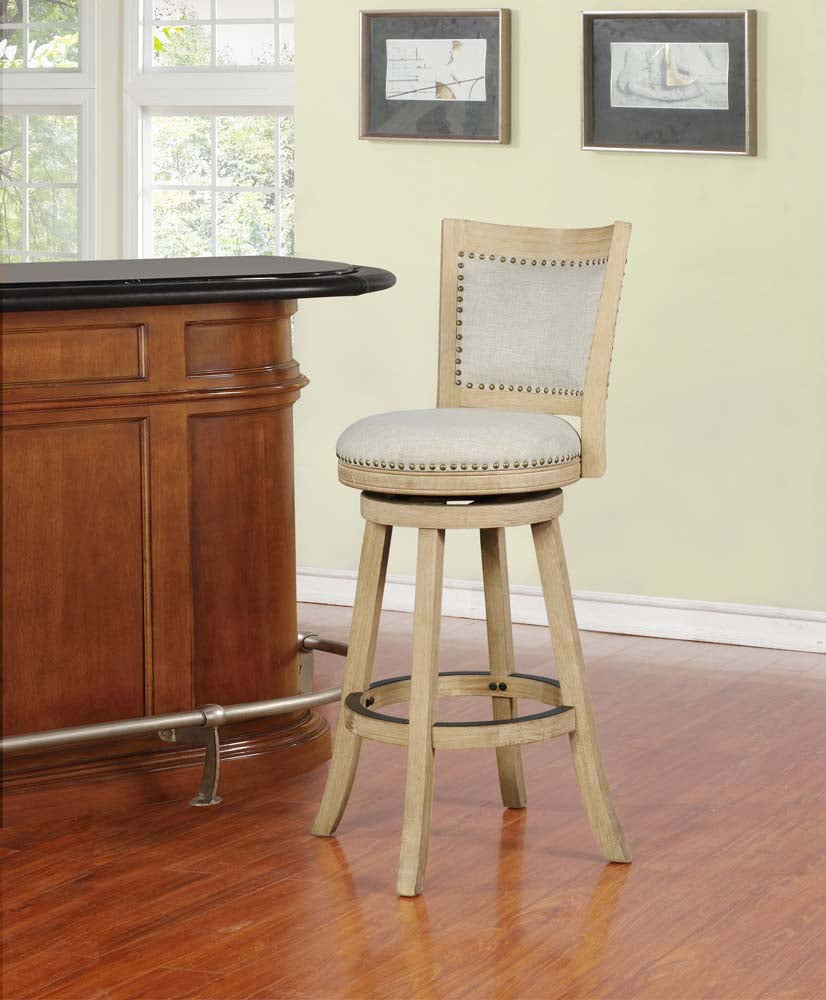 Linon Sydnee Bar Stool Natural 31 Inch Seat Height Com