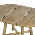 Round Extendable Dining Table, Wood Farmhouse Round Dining Table for 6