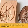 thumbnail image 2 of Wooden Cookie Molds Cookie Stamps: 3D Carved Wooden Cookie Cutter Embossing Mold, DIY Biscuit Press Stamp Gingerbread Mold, Chocolate Stamp Mould, Provance Rose Cookie Stamp (Rabbit), 2 of 8