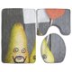 thumbnail image 1 of ABPHQTO Cara de pera divertida como pareja Corazones familiares Póster Espacio Texto Juego de alfombras de baño de 3 piezas Alfombra de baño Alfombra de contorno y tapa de inodoro, 1 of 2