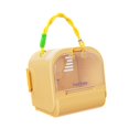 thumbnail image 4 of Jaula de transporte para hámster, jaula de transporte para animales pequeños, transpirable, para viajes, con botella de agua al vacío, jaula de viaje Amarillo, 4 of 8