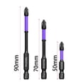 thumbnail image 4 of 3PCS Non-slip PH2 Magnetic Batch Head Cross Screwdriver Impact Drill Bit 50-90mm, 4 of 9