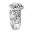 thumbnail image 3 of 2.00ct Cushion Halo Diamond Engagement Wedding Ring Set 10K White Gold, 3 of 3