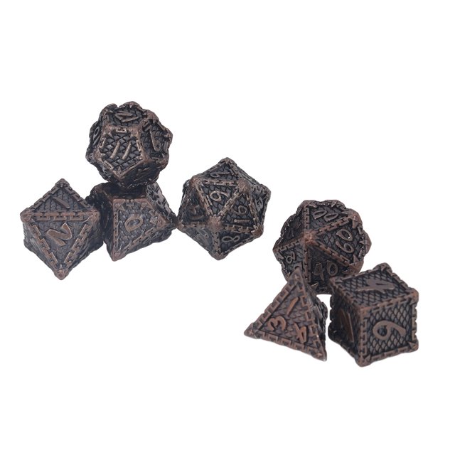 dés en Polyédrique, Ensemble de dés en Métal Polyédrique 7 Pcs dés RPG Matériaux de Qualité