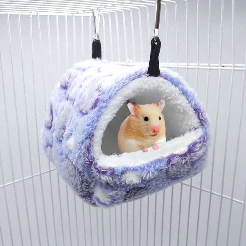 Bird Hamster Nest Fleece Warm House Cage Squirrel Chinchilla Sleeping Bed 