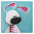 thumbnail image 3 of 24" x 24" The Pink Bunny by Lucia Stewart - Wall Art Print on Canvas Fabric Blue, 3 of 3