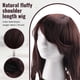 thumbnail image 5 of Women Hair Wigs Natural Wave Dark Brown Side Parting with Bangs, 5 of 5