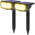 thumbnail image 1 of Foco solar para exteriores de 50 LED, 2 unidades, resistente al agua IP67, 860 LM, con 2 modos de iluminación para jardín, patio y entrada., 1 of 5