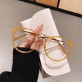 thumbnail image 4 of Gafas para miopía de mujer con montura grande, cara plana ovalada, montura fina de metal, gafas para hombre, 4 of 5