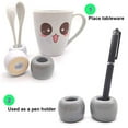 thumbnail image 5 of Mini Ceramic Couple Toothbrush Holder, Hand-Made Bathroom Toothbrush Holder, Electric Toothbrush Head Holder and Office Pen Holder 2-Piece Set (Yellow), 5 of 9