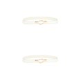 thumbnail image 1 of Sonducket Cinturón de cintura Estilo simple Cinturones de accesorios de moda para vestidos de mujer Marrón claro Blanco 2piezas, 1 of 6