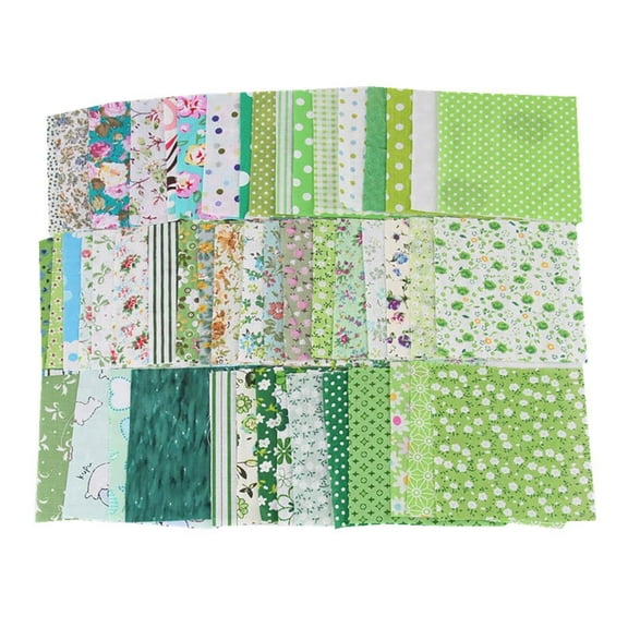Diy Cotton Cotton Fabric Set, Furenl Printed Cotton Fabric - Premium Quilting & Patchwork Material for Diy Sewing and Needlework, Green