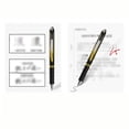 thumbnail image 6 of Clearance Sale! 1PC Premium Gel Pen, 0.5mm Black & Gold Retractable Rollerball for Smooth Writing, Plastic, for Office & Home, (15cm, Red), 6 of 8