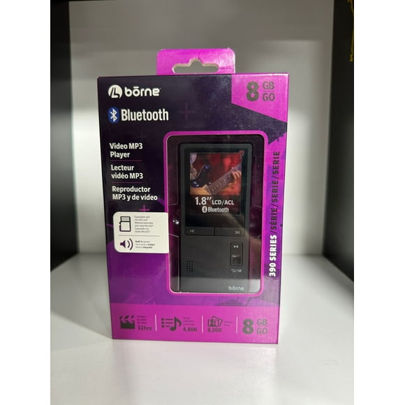 Borne 1.8 LCD 8GB MP3 Player 390 Series with Bluetooth Expandable with MicroSD