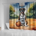 thumbnail image 4 of Happy Father's Day Boxer Playing Basketball with Best Dad Jersey Shower Curtain Boxers Dog Lover Gifts Idea Waterproof Bathroom Bathtub Curtain - 13006, 4 of 5
