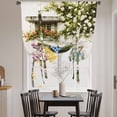 thumbnail image 3 of Spring Daisy Tie Up Curtains 45 Inches Long, Kitchen Window Curtains Over Sink, Flowers Farmhouse Leaves Floral Pots Countryside Small Window Curtains Balloon Curtains Valances for Bedroom 34"x45", 3 of 8