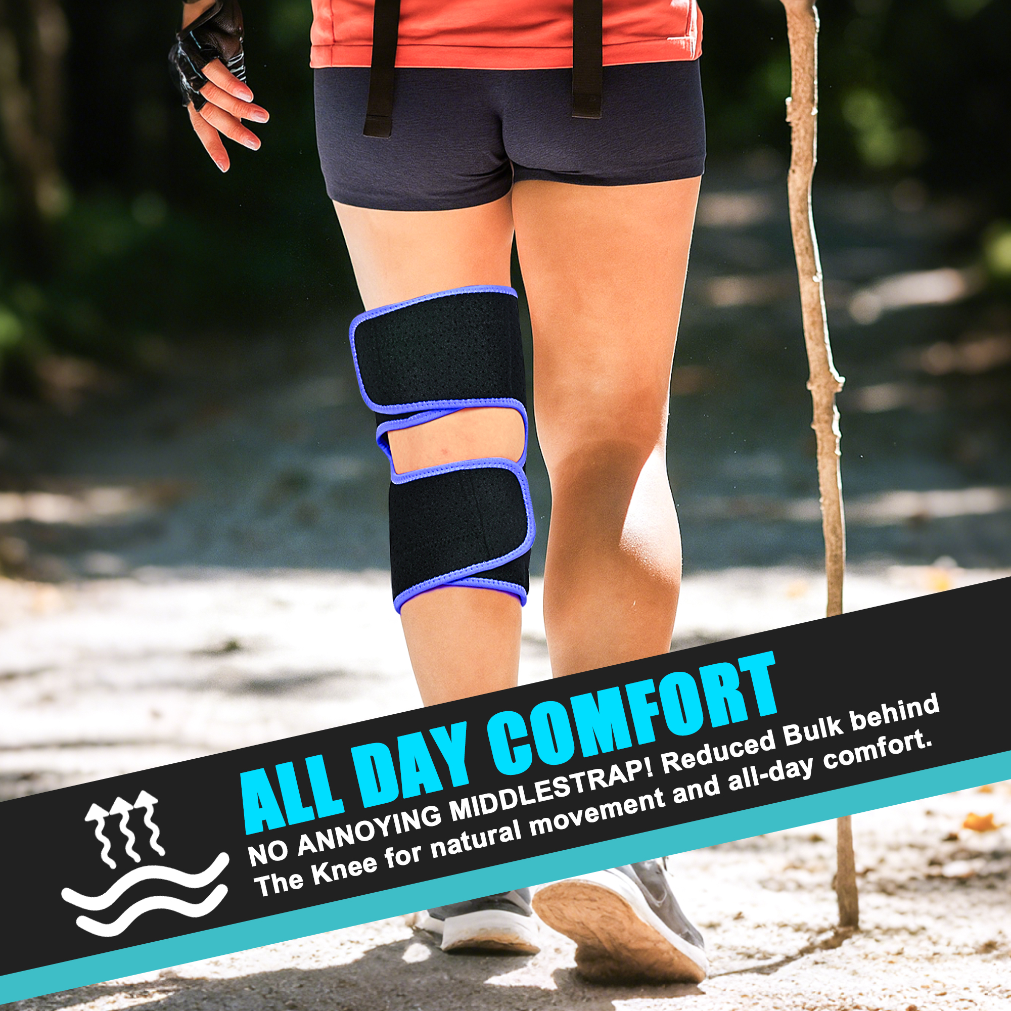 HLTHZONE Neoprene Knee Brace with Adjustable Compression L photo 8